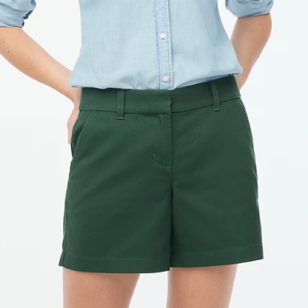 J. Crew 5” Classic Chino Short Championship Green Size 0
